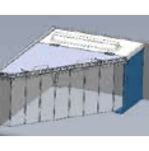 Pig-LET Fibre-NEST- H Model 80, incl. Heater 125/200W. angle rail Incl. plastic curtain and rail